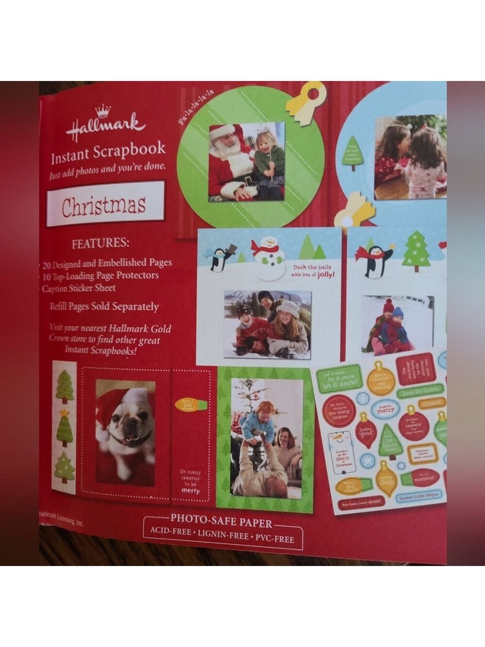 Hallmark Christmas Memory Scrapbook 6"x7" New 20 Pages